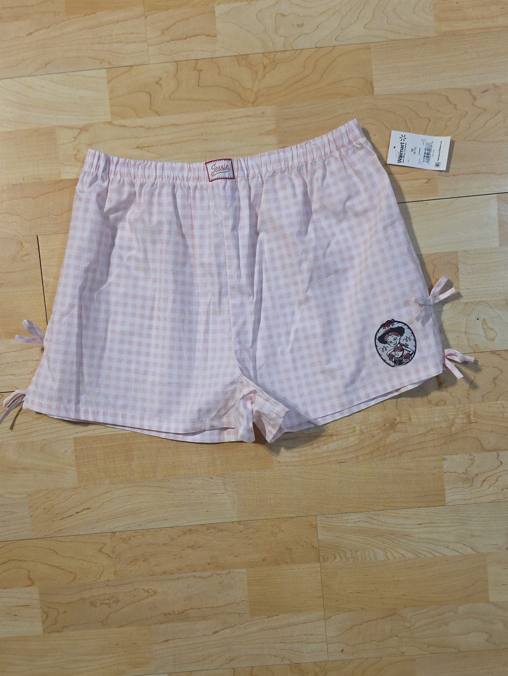 Toy Story Jessie Women's Gingham Checkered Lounge PJ's Shorts Size M 8 - 10 NEW